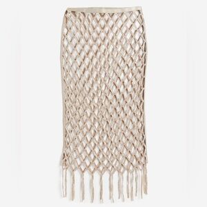 H&M NET SKIRT EMBELLISHED WITH GLASS BEADS